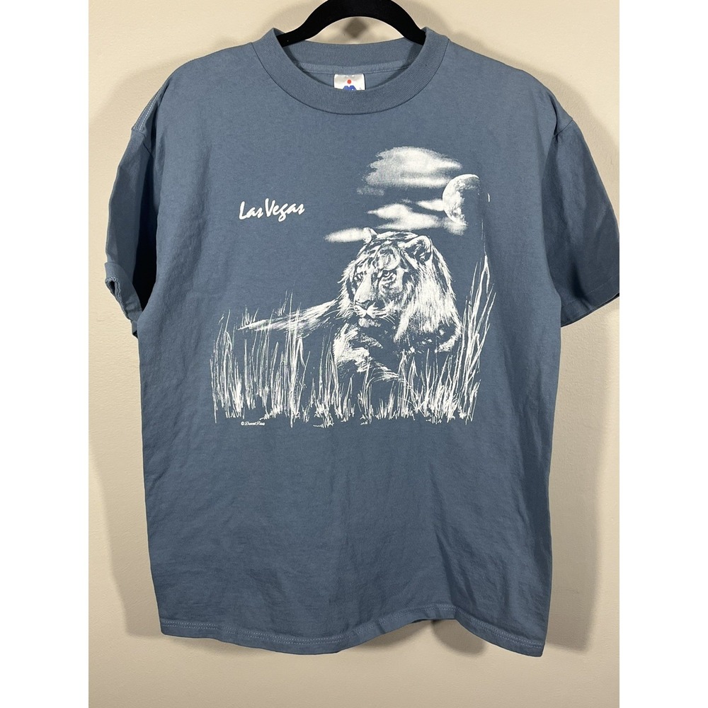 Vintage HL Miller Desert Las Vegas Tiger Single Stitch Shirt USA Made Large (J)